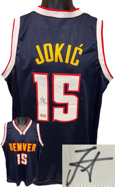 Nikola Jokic signed Denver Custom Stitched Pro Style Basketball Jersey-SWAU Holo