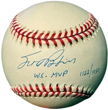 Scott Brosius signed 1998 World Series Logo Rawlings Official Baseball WS MVP- /1950- Goldin Holo (New York Yankees)