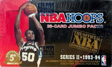 1993-94 Skybox Hoops Series 2 Jumbo Packs Basketball Box- 24 PK/26 CPP- Factory Sealed/NEW