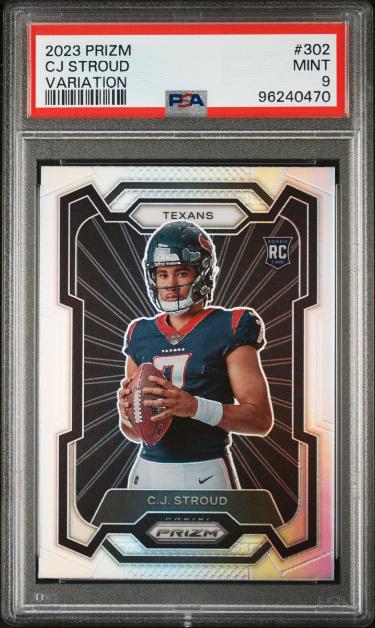 CJ/C.J. Stroud 2023 Prizm Variation Rookie Card (RC) #302- PSA Graded 9 Mint (Houston Texans)