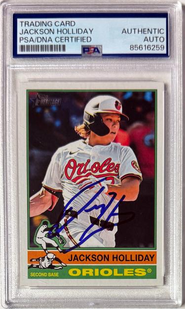 Jackson Holliday signed 2025 Topps On Card Auto #329- PSA Slabbed Authentic (Baltimore Orioles)