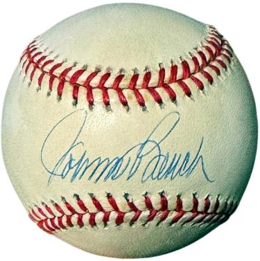 Johnny Bench signed RONL Rawlings Official National League Baseball toned- COA (Cincinnati Reds/HOF)