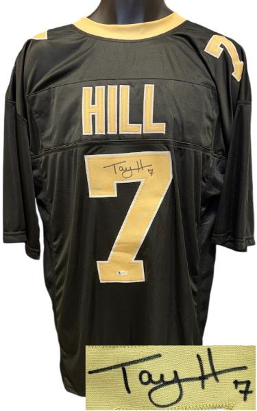 Taysom Hill signed New Orleans Custom Stitched Pro Style Football Jersey #7- Beckett Witnessed