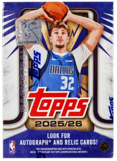 2025-26 Topps NBA Basketball Value Blaster Box- 7 PK/12 CPP- New/ Factory Sealed