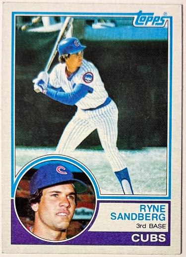 Ryne Sandberg 1983 Topps Rookie Card (RC) #83 (Chicago Cubs/HOF)