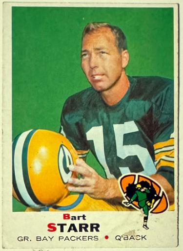 Bart Starr 1969 Topps Card #215 (Green Bay Packers/HOF)