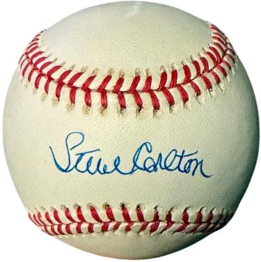 Steve Carlton signed RONL Rawlings Official National League Baseball minor tone- COA (Philadelphia Phillies/HOF)