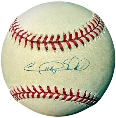 Gary Sheffield signed Rawlings Official National League Baseball toned- COA (Braves/Yankees/500 Home Run Club)