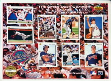 John Smoltz signed 1991-92 Atlanta Braves National League Champs 8.5x11.25 Upper Deck Limited Edition Collector Series Photo- CO