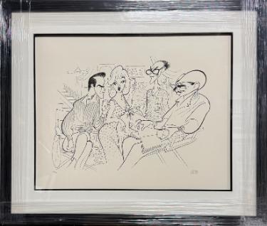 Al Hirschfeld signed Misfits 21x27 Lithograph Custom Framing- Marilyn Monroe, Clark Gable, Eli Wallach /300- COA