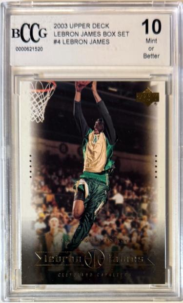 LeBron James 2003 Upper Deck Box Set Rookie Card #4- BCCG Graded 10 Mint or Better (Cleveland Cavaliers)
