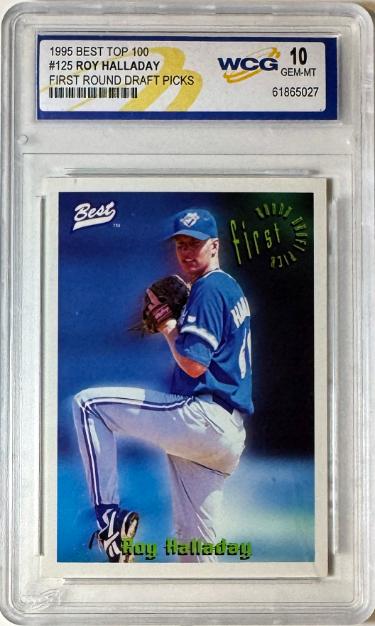 Roy Halladay 1995 Best Top 100 First Round Draft Picks Rookie RC Card #125- WCG Graded 10 Gem Mint