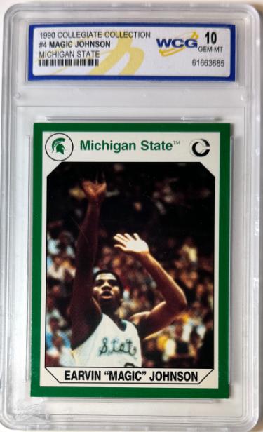 Magic Johnson 1990 Collegiate Collection Michigan State #4- WCG Graded 10 Gem Mint