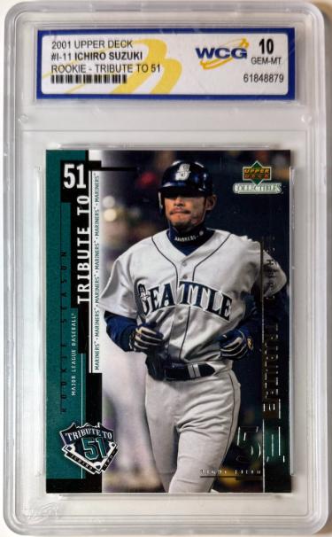 Ichiro Suzuki 2001 Upper Deck Tribute To 51 Rookie RC Card #I-11- WCG Graded 10 Gem Mint (Seattle Mariners)