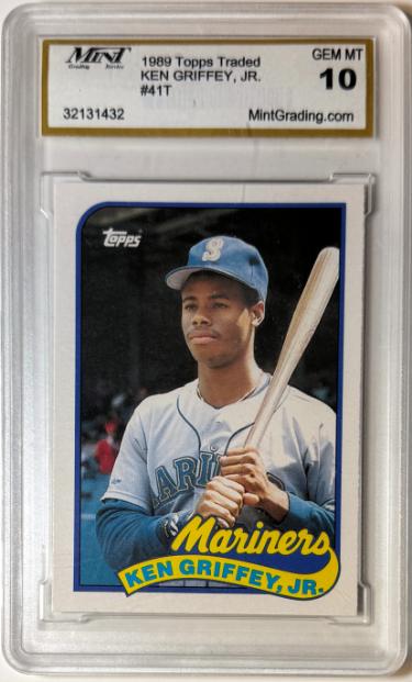 Ken Griffey, Jr 1989 Topps Traded Rookie Card #41T- Mint Grading 10 Gem Mint (Seattle Mariners/HOF)