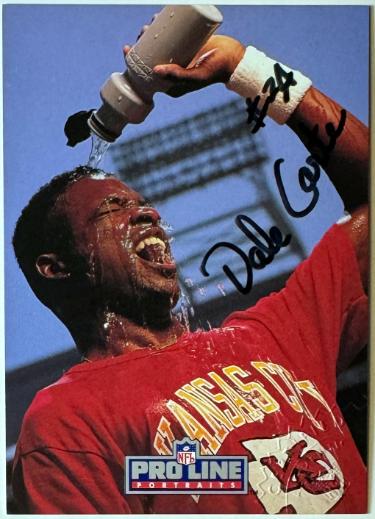 Dale Carter signed 1992 Pro Line Portraits Certified On Card Auto/ Embossed Certified Authentic (Kansas City Chiefs)