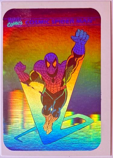 Cosmic Spider-Man 1990 Marvel Universe Impel Hologram Card imperfect