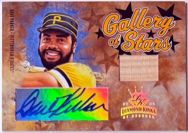Dave Parker signed 2005 Donruss Diamond Kings Game Used Bat/Auto Card #GS-9- /200 (Pittsburgh Pirates)