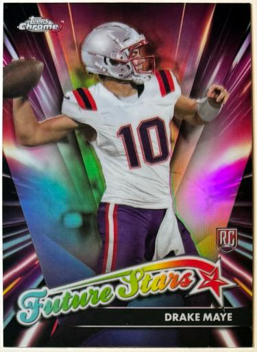 Drake Maye 2024 Topps Chrome Future Stars Refractor Rookie Card RC #FS-3 (New England Patriots)