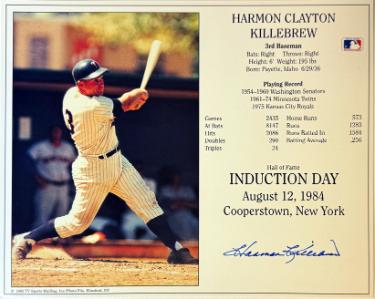 Harmon Killebrew signed Minnesota Twins MLB Licensed Hall of Fame Induction Day 8x10 Photo/Card- COA