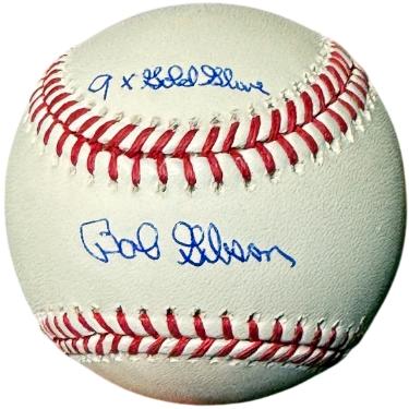 Bob Gibson signed Rawlings Official Major League Baseball 9X Gold Glove- Beckett (St. Louis Cardinals/HOF)