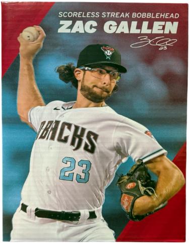 Zac Gallen Arizona Diamondbacks Scoreless Streak Bobblehead Chase SGA � NEW NIB