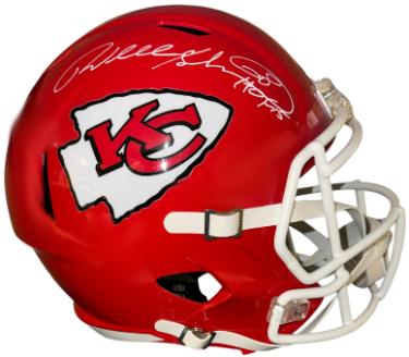 Will Shields signed Kansas City Chiefs NFL FS Rep Speed Helmet HOF 15- Schwartz Hologram