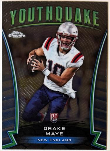 Drake Maye 2024 Topps Chrome Youthquake Rookie RC Card #Y-2 (New England Patriots)
