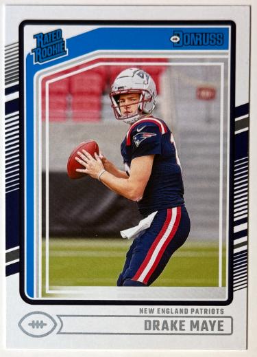 Drake Maye 2024 Panini Donruss Rated Rookie Card (RC) #379 (New England Patriots)