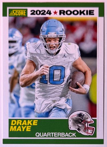 Drake Maye 2024 Score 35th Anniversary Rookie Card (RC) #3 (New England Patriots/UNC Tarheels)