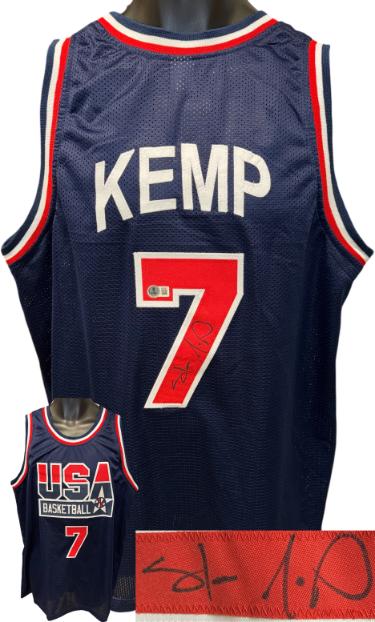 Shawn Kemp signed Team USA Custom Stitched TB Pro Basketball Jersey XL- Beckett Witnessed (6X NBA All-Star)