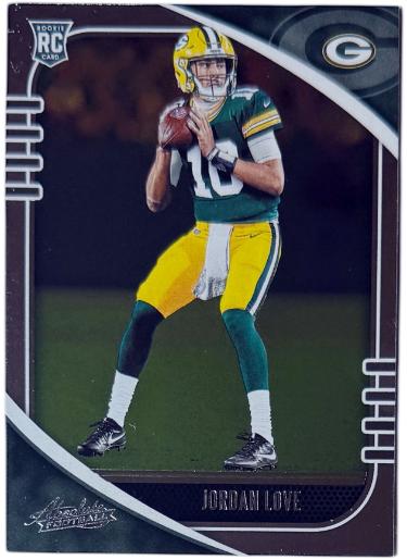 Jordan Love 2020 Panini Absolute Rookie Card (RC) #162 (Green Bay Packers)
