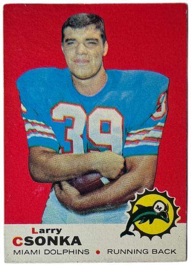 Larry Csonka 1969 Topps Rookie Card (RC) #120- (Miami Dolphins)