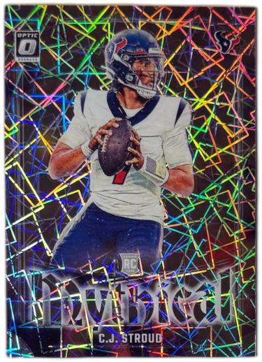 CJ/C.J. Stroud 2023 Panini Donruss Optic Laser Prizm Mythical (RC) #14- CASE HIT (Houston Texans)
