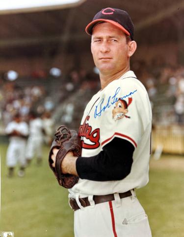 Bob Lemon signed Cleveland MLB Licensed 8x10 Photo minor dings- COA (HOF)