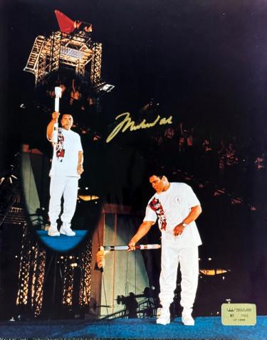 Muhammad Ali signed 16x20 Photo 1996 Atlanta Olympics Torch Lighting- /1996- Beckett/Ali/Prince COA w/VHS Tape of Signing