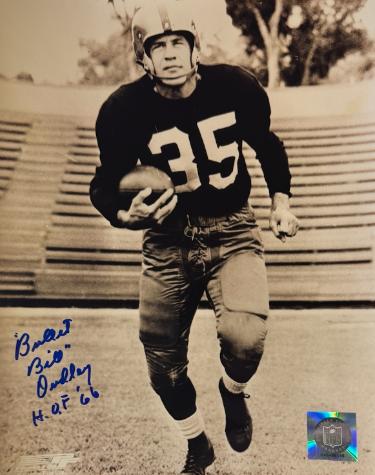 Bill Dudley signed Pittsburgh Steelers Vintage 8x10 Photo dual Bullet/HOF 66 imperfect- COA/Show Ticket