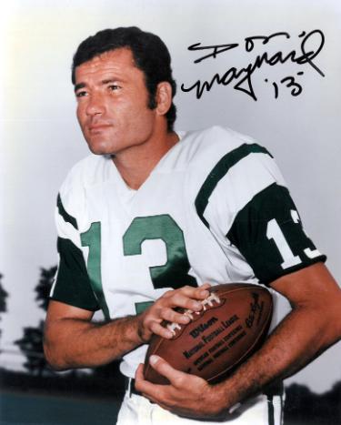 Don Maynard signed New York Jets 8x10 Photo #13- COA (HOF/4X AFL AS/SB III Champ)