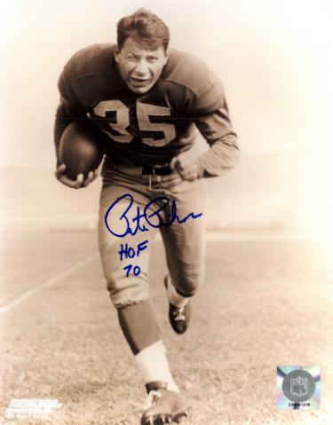 Pete Pihos signed Philadelphia Eagles NFL 8x10 Photo w/ HOF 70 minor dings- COA