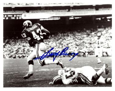 Larry Brown signed Washington Vintage B&W 8x10 Photo- COA (1972 MVP)