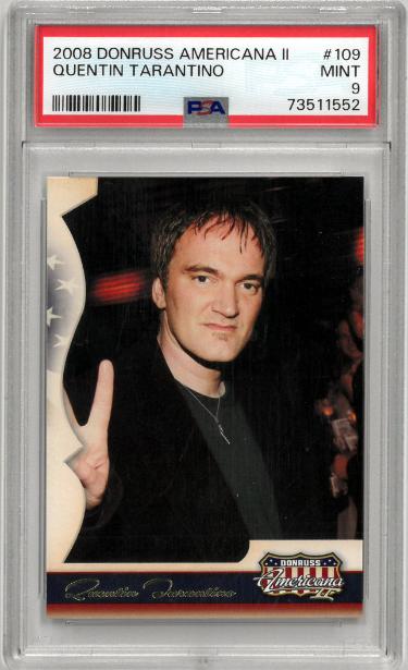 2008 Donruss Americana II Quentin Tarantino Card #109- PSA Graded 9 Mint