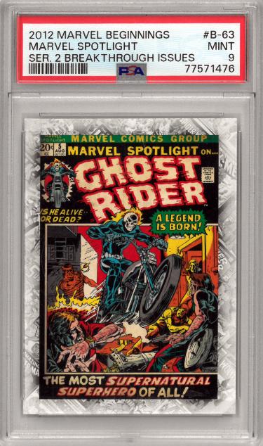 2012 Marvel Beginnings Spotlight Series 2 Breakthrough Issues Card #B-63- PSA Graded 9 Mint