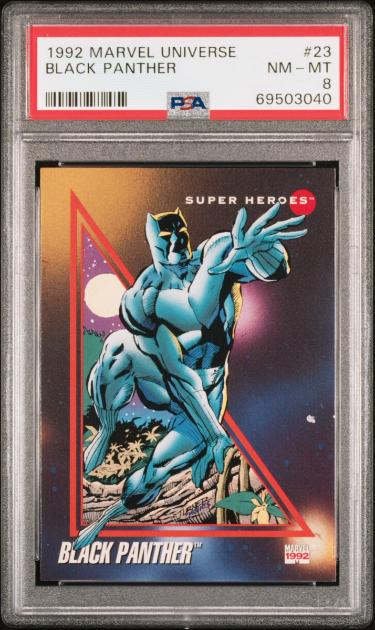1992 Marvel Universe Black Panther Card #23- PSA Graded 8 NM-MT