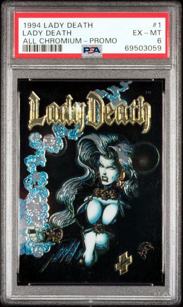 1994 Lady Death All Chromium Promo Between Heaven/Hell- PSA Graded 6 EX-MT