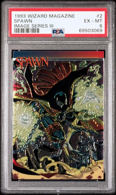 1993 Wizard Magazine Spawn Image Series III Chromium Card #2 PSA Graded 6 EX-MT