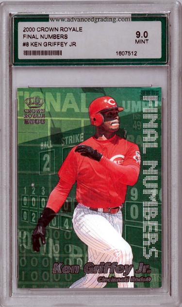 Ken Griffey Jr 2000 Pacific Crown Royale Final Numbers Card #8- Advanced Grading 9 Mint