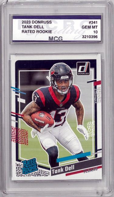 Tank Dell 2023 Donruss Rated Rookie Card (RC) #341- MCG Graded 10 Gem Mint (Houston Texans)
