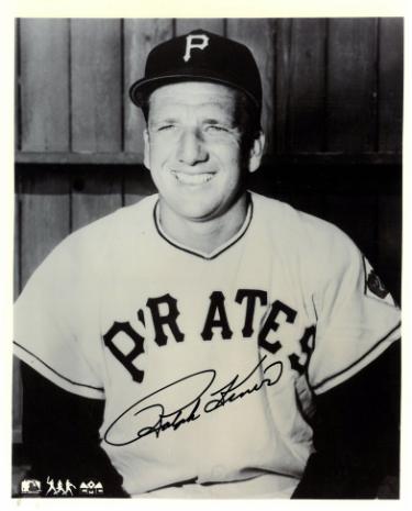 Ralph Kiner signed Pittsburgh Pirates MLB Licensed B&W 8x10 Photo- COA/Show Ticket (HOF)
