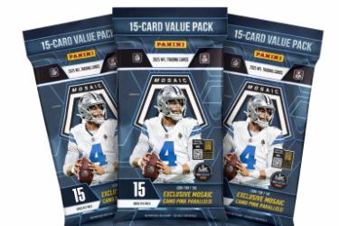 2025 Panini Mosaic NFL Football 15 Card Value FAT Pack- Lot of 3- New/Factory Sealed (Camo Pink)