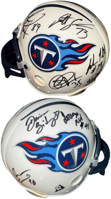 Tennessee Titans Team Signed Riddell Rep Mini Helmet 8 Sigs - Beckett (Frank Wycheck/ Jevon Kearse/L. Neal)